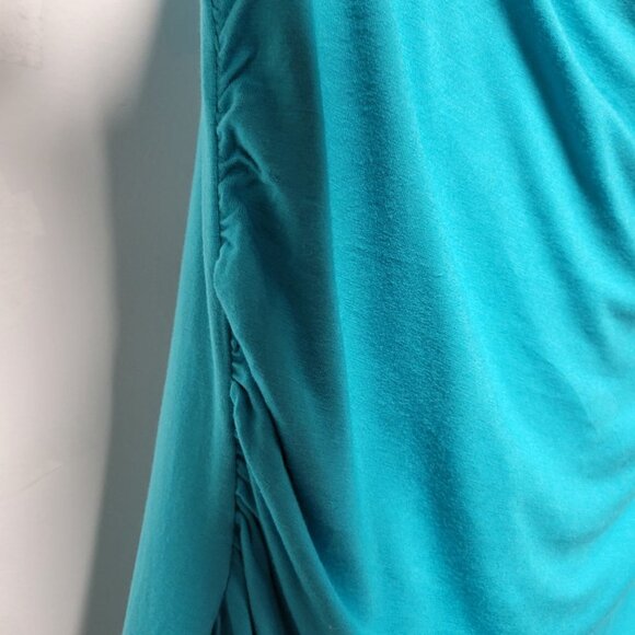 Womens Blue Sleeveless Top Blouse, Stretchy Blouse Top Cowl Neck - Size L - NEW - Picture 6 of 8